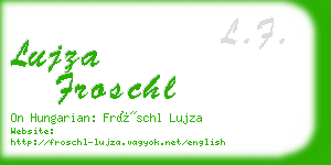 lujza froschl business card